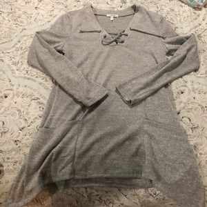 Lace up long sweater!